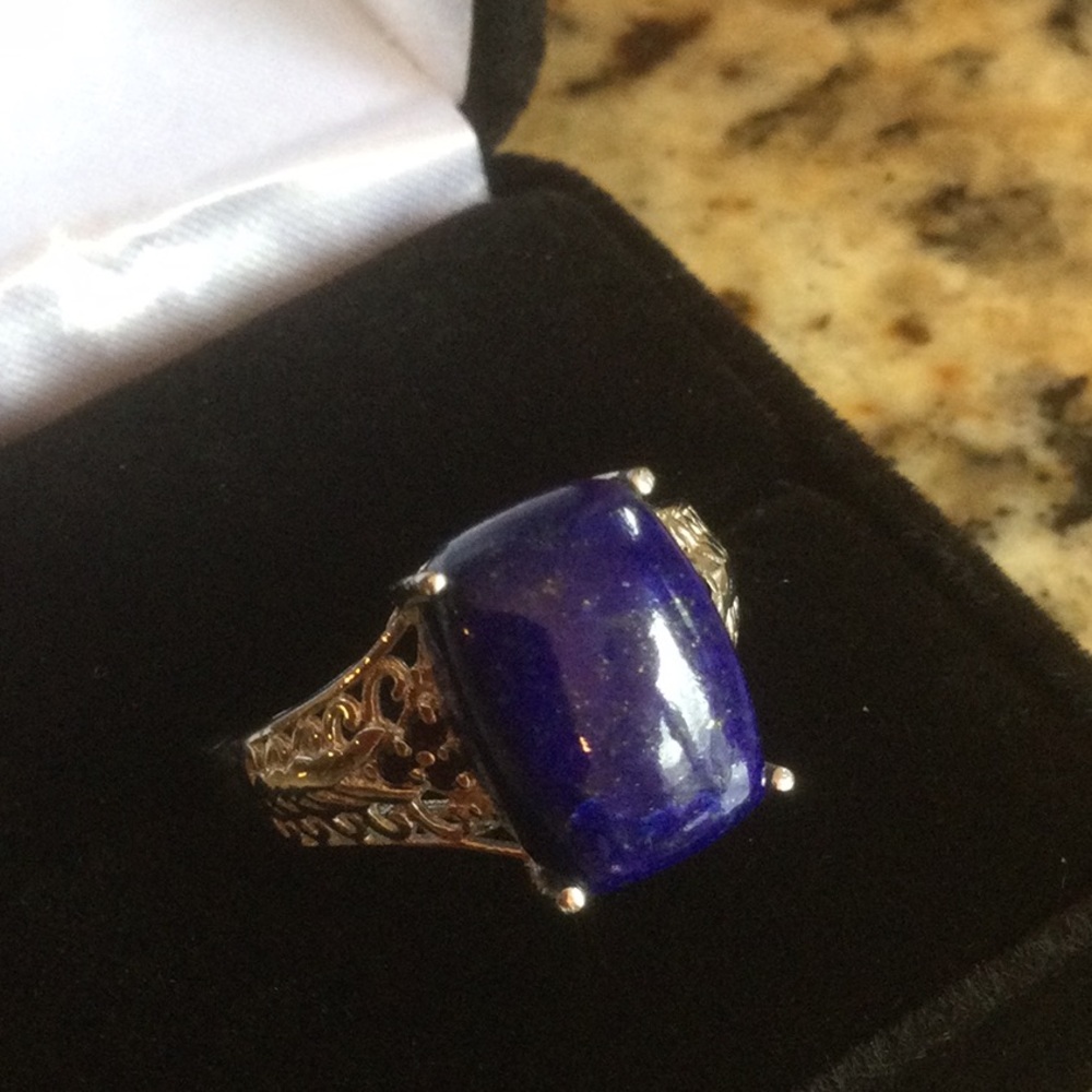 Royal “Gem Quality”  Lapis Lazulli & Sapphire Ring